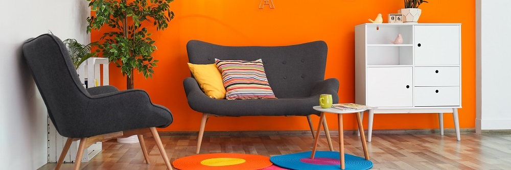 Colourful interior design elements can improve your property